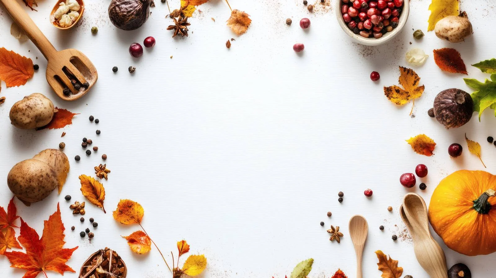 Fall Cooking Theme on White Background — free download from Dotvec
