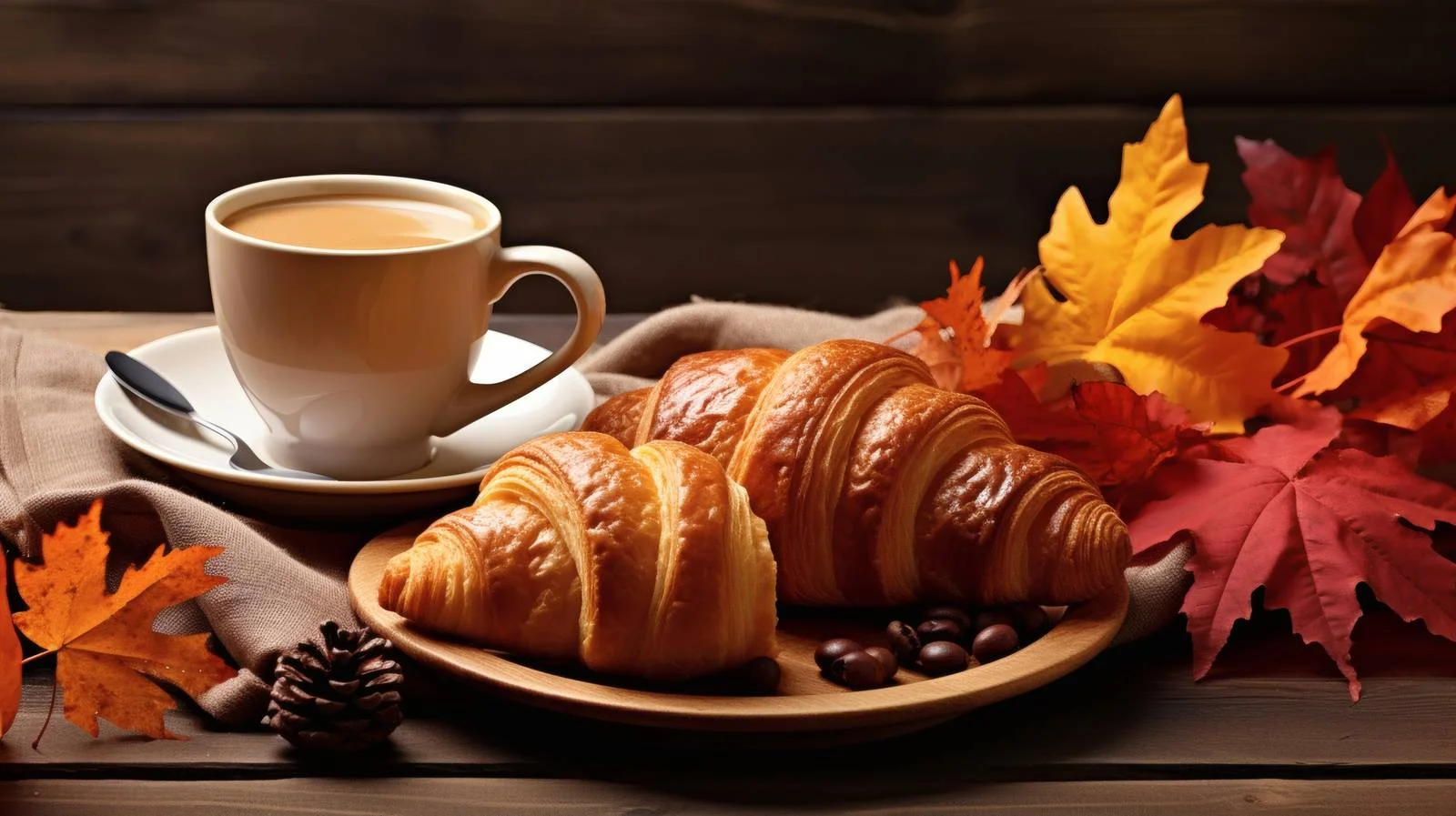 Rustic Autumn Breakfast with Coffee Setting — free download from Dotvec