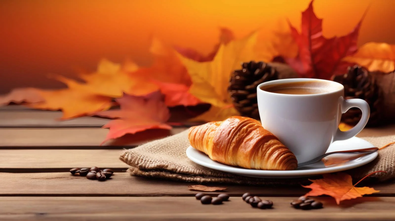 Autumn Harvest Breakfast with Coffee Setting — free download from Dotvec