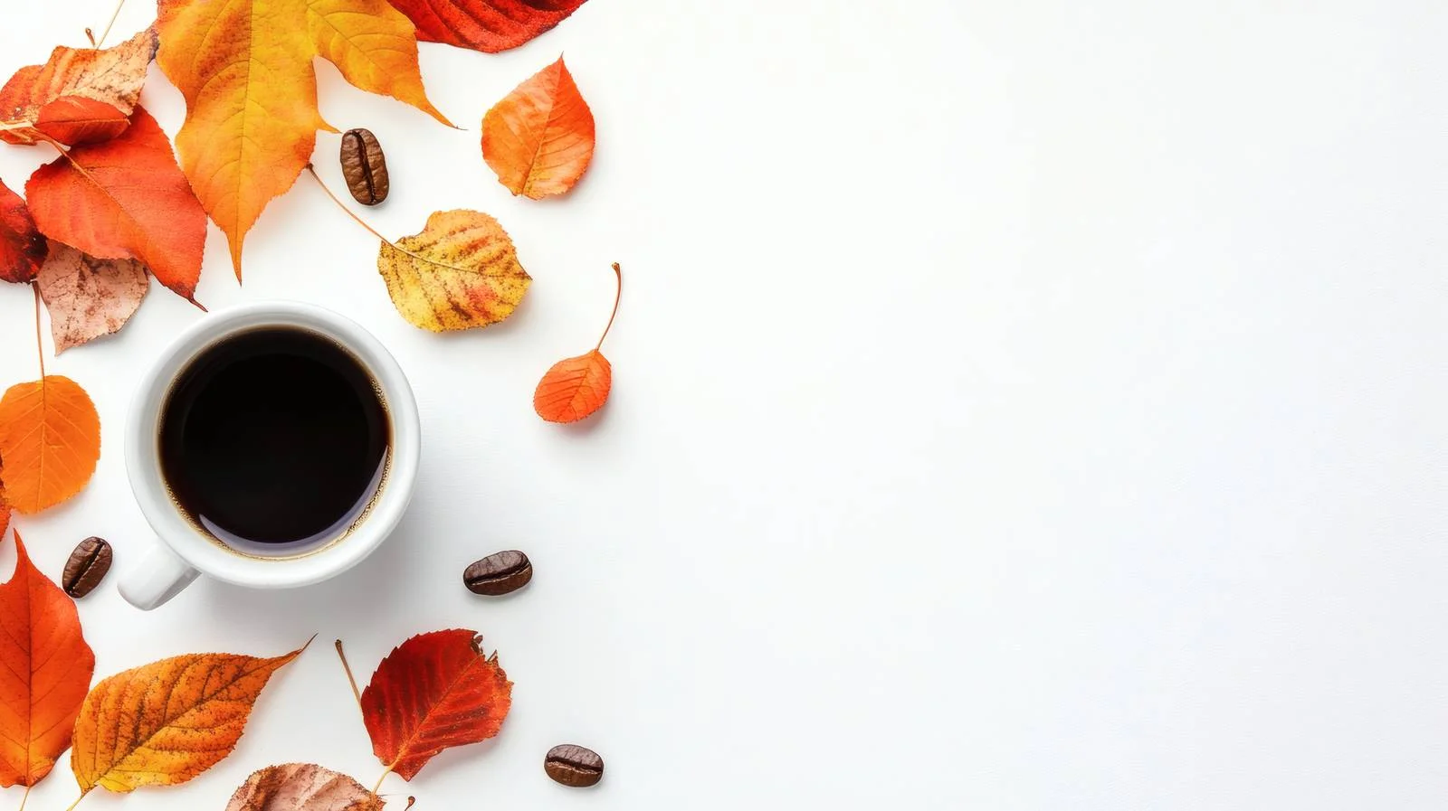 Autumn Elegance: Coffee and Fallen Leaves — free download from Dotvec