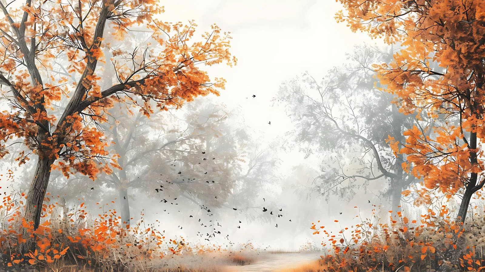 Serene Autumn Morning in Enchanted Forest — free download from Dotvec