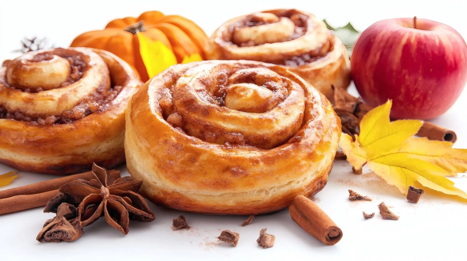 Seasonal Fall Treats Composition on White — free download from Dotvec