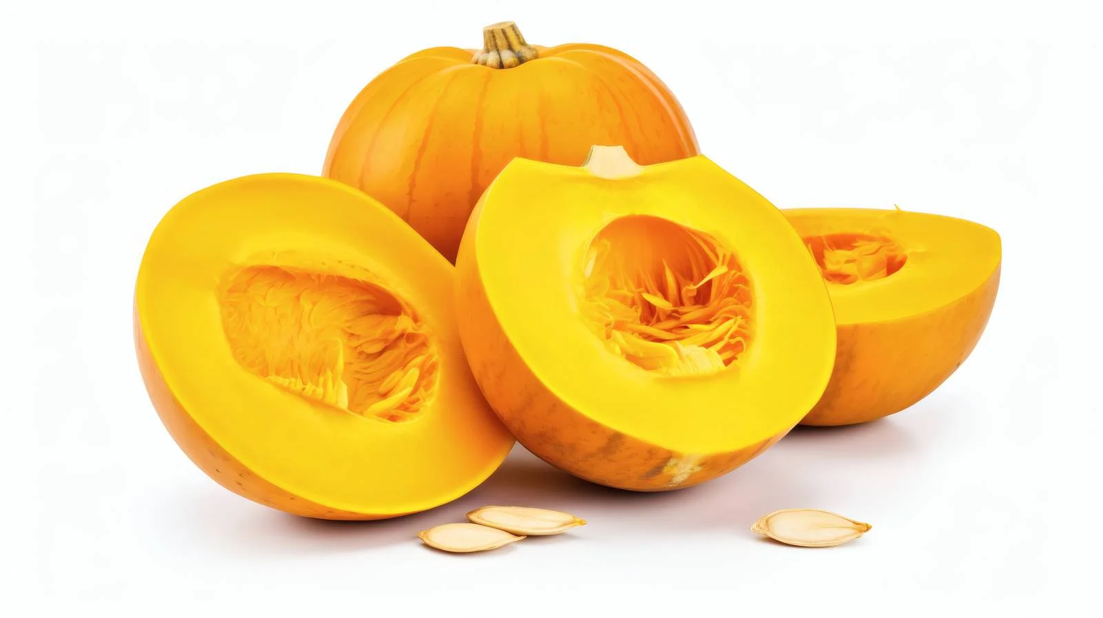 Sliced Autumn Pumpkin for Cooking Isolated — free download from Dotvec