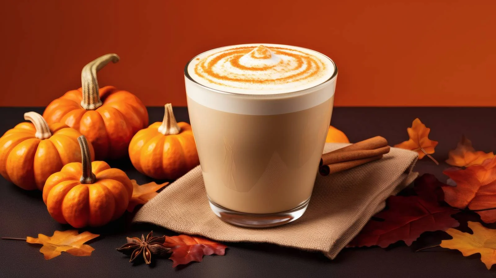 Festive Pumpkin Spice Coffee on White — free download from Dotvec