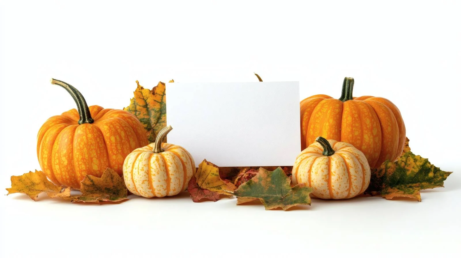 Rustic Autumn Pumpkins with Blank Card — free download from Dotvec