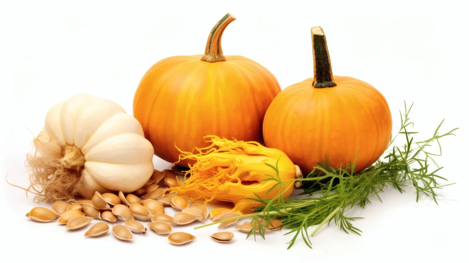 Harvest Pumpkin Cooking Essentials on White — free download from Dotvec