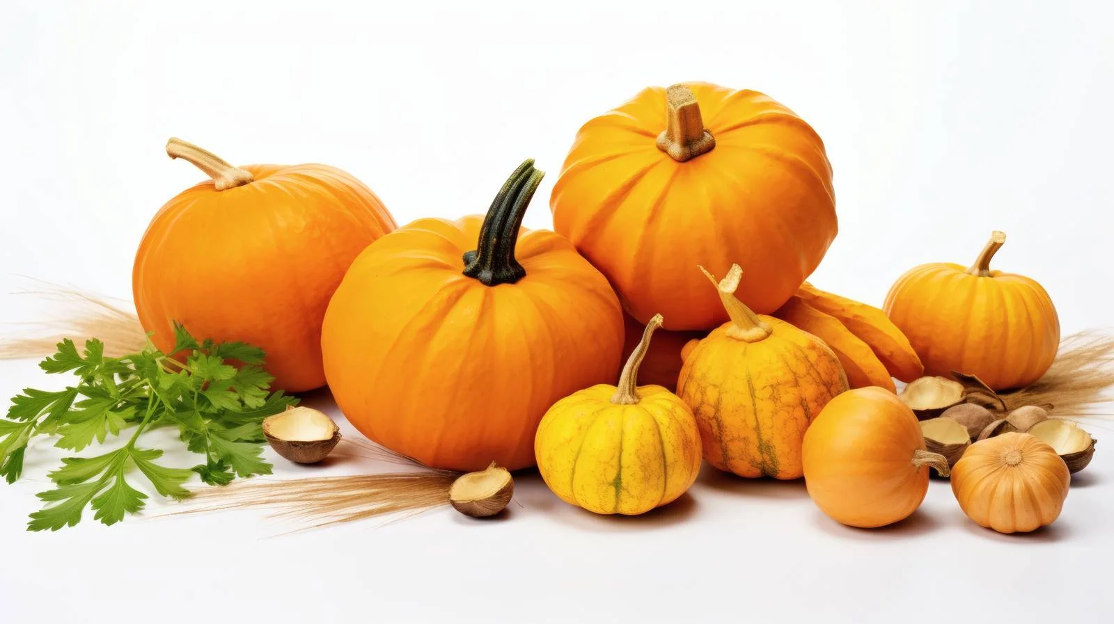 Autumn Harvest Pumpkins for Cooking Isolated — free download from Dotvec
