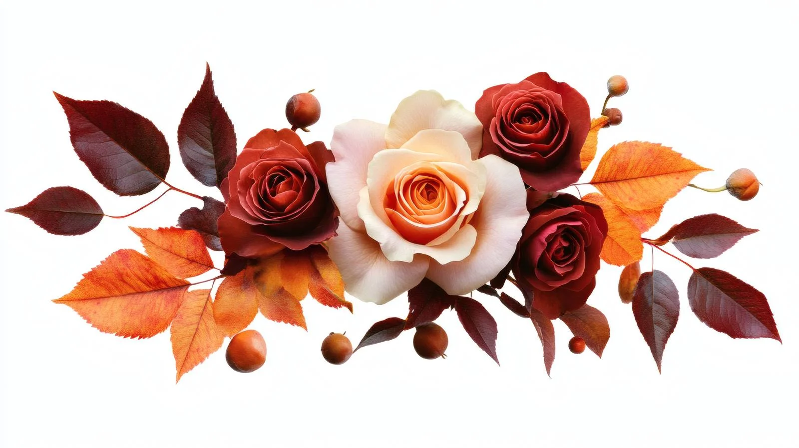 Elegant Autumn Rose Floral Arrangement — free download from Dotvec