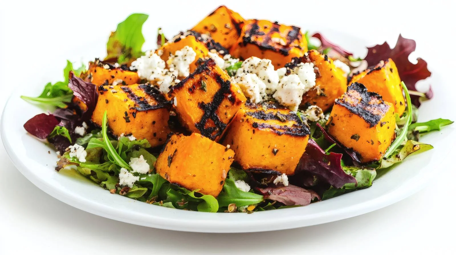 Harvest Salad with Grilled Pumpkin and Goat Cheese — free download from Dotvec