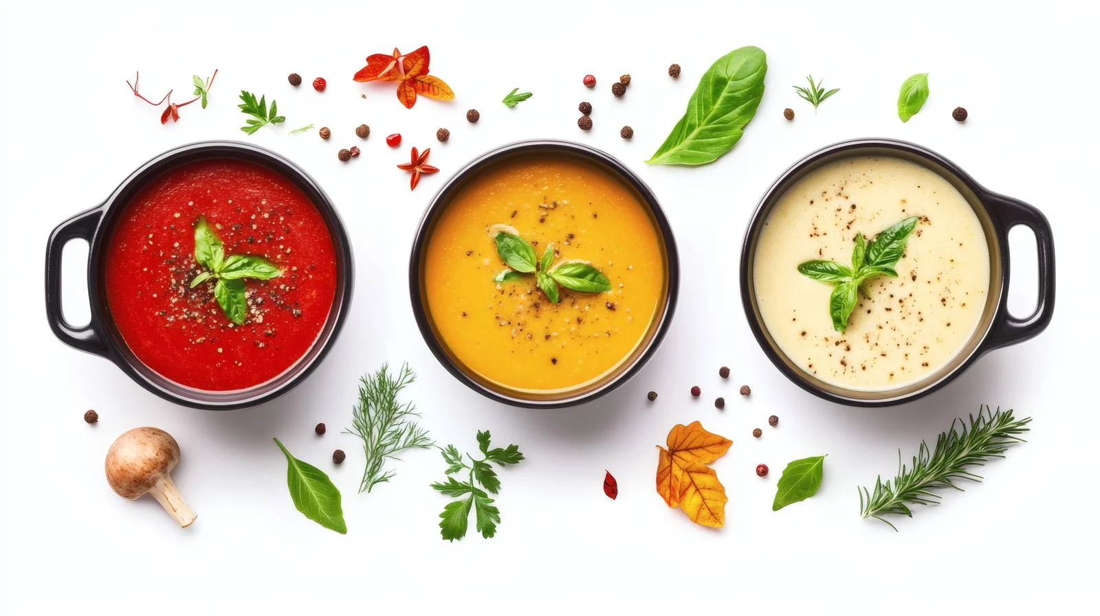 Autumn Harvest Soup Collection on White — free download from Dotvec