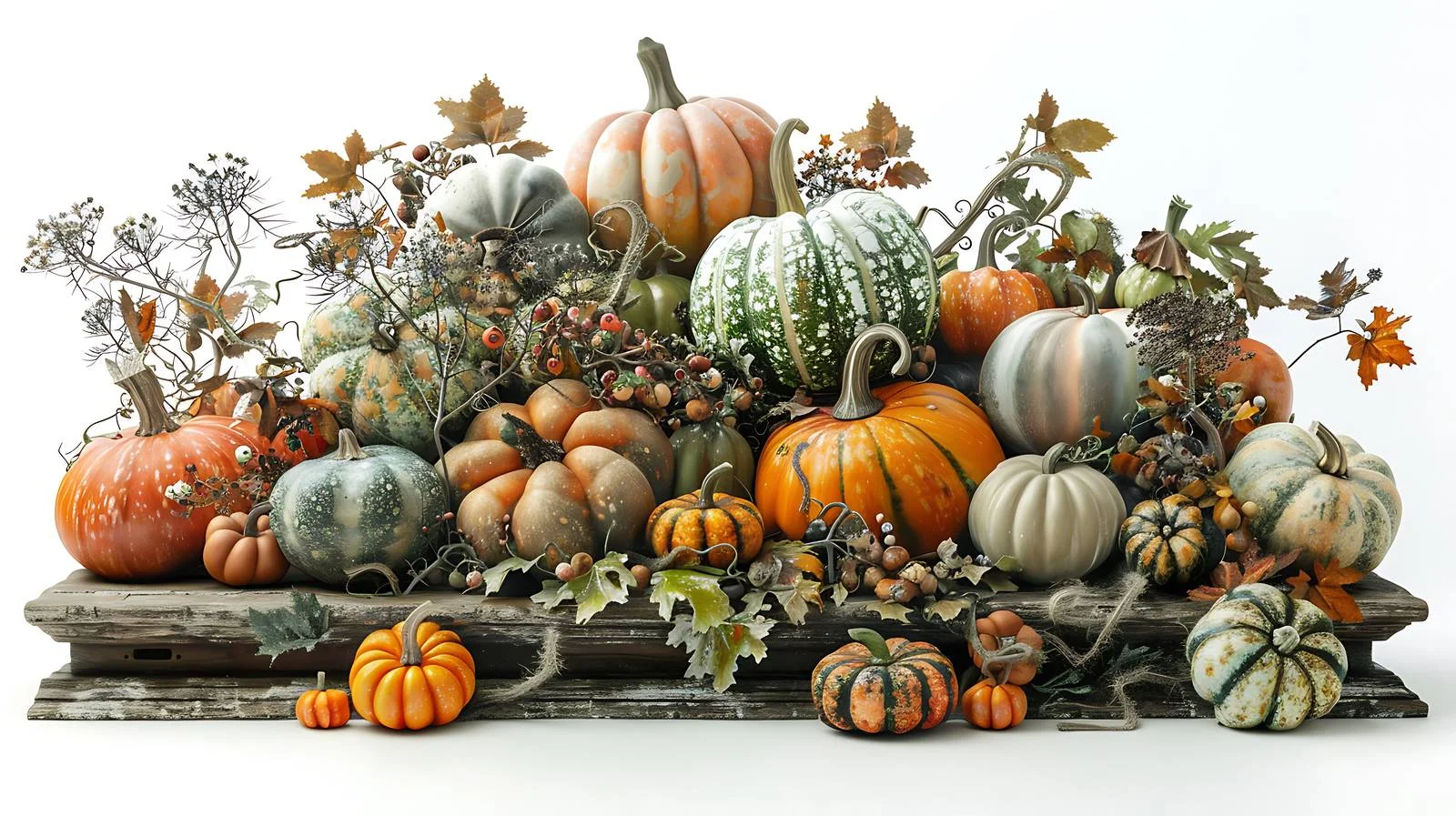 Harvest Bounty: Pumpkins and Gourds Display — free download from Dotvec