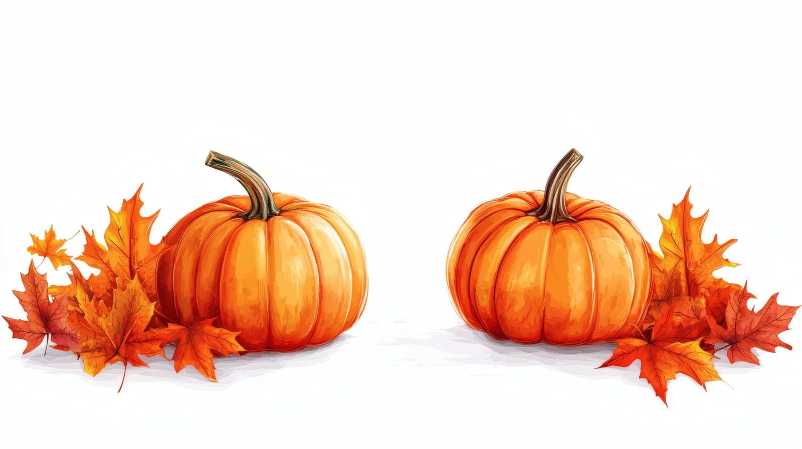 Harvest Melange: Pumpkins & Leaves Composition — free download from Dotvec