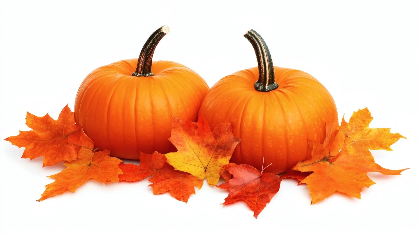 Elegant Autumn Pumpkin and Leaves Arrangement — free download from Dotvec