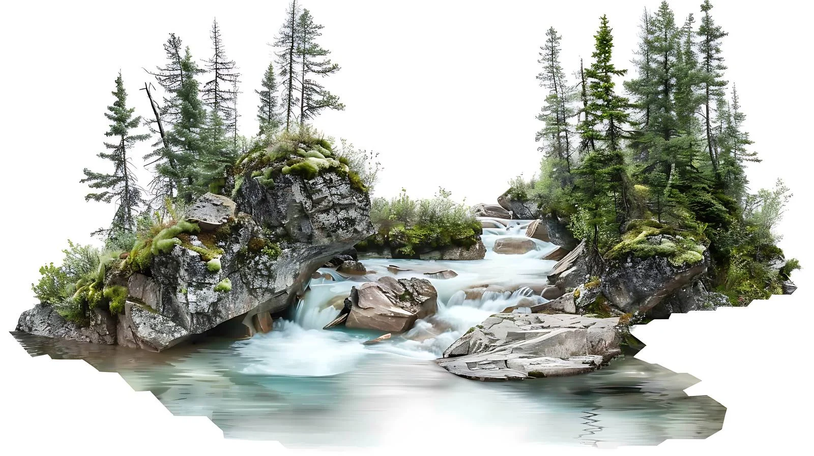 Serene Avlanche Creek in Glacier National Park — free download from Dotvec