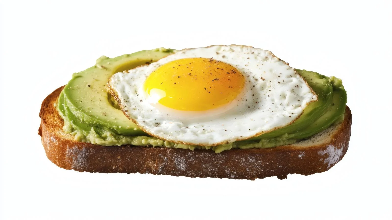 Avocado Egg Toast on White Background — free download from Dotvec