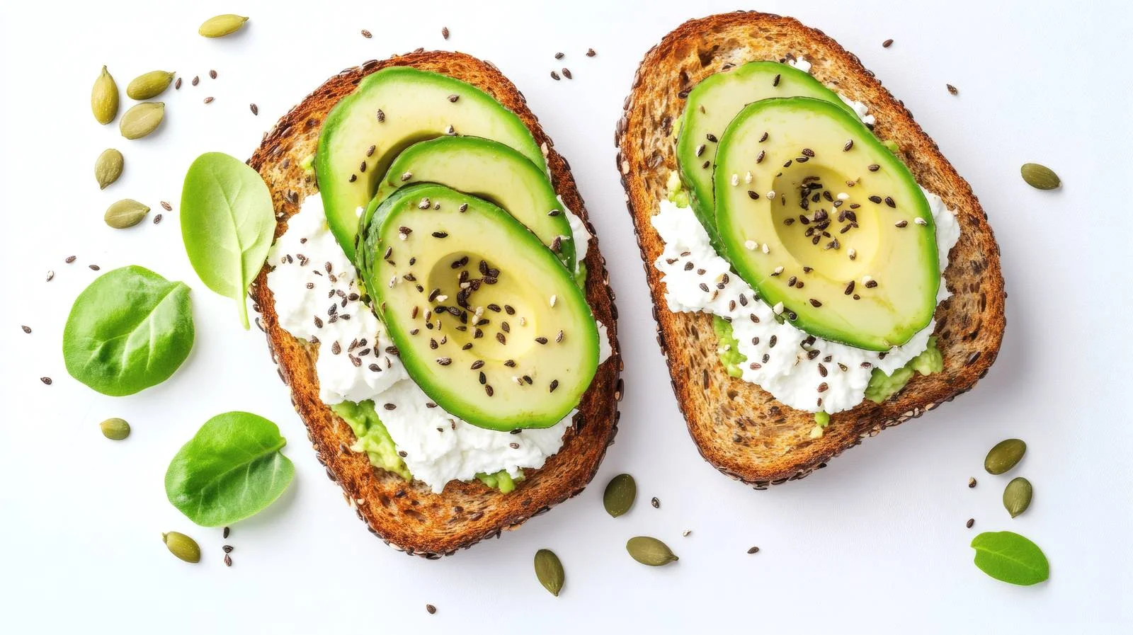 Gourmet Avocado Toast Goat Cheese White — free download from Dotvec