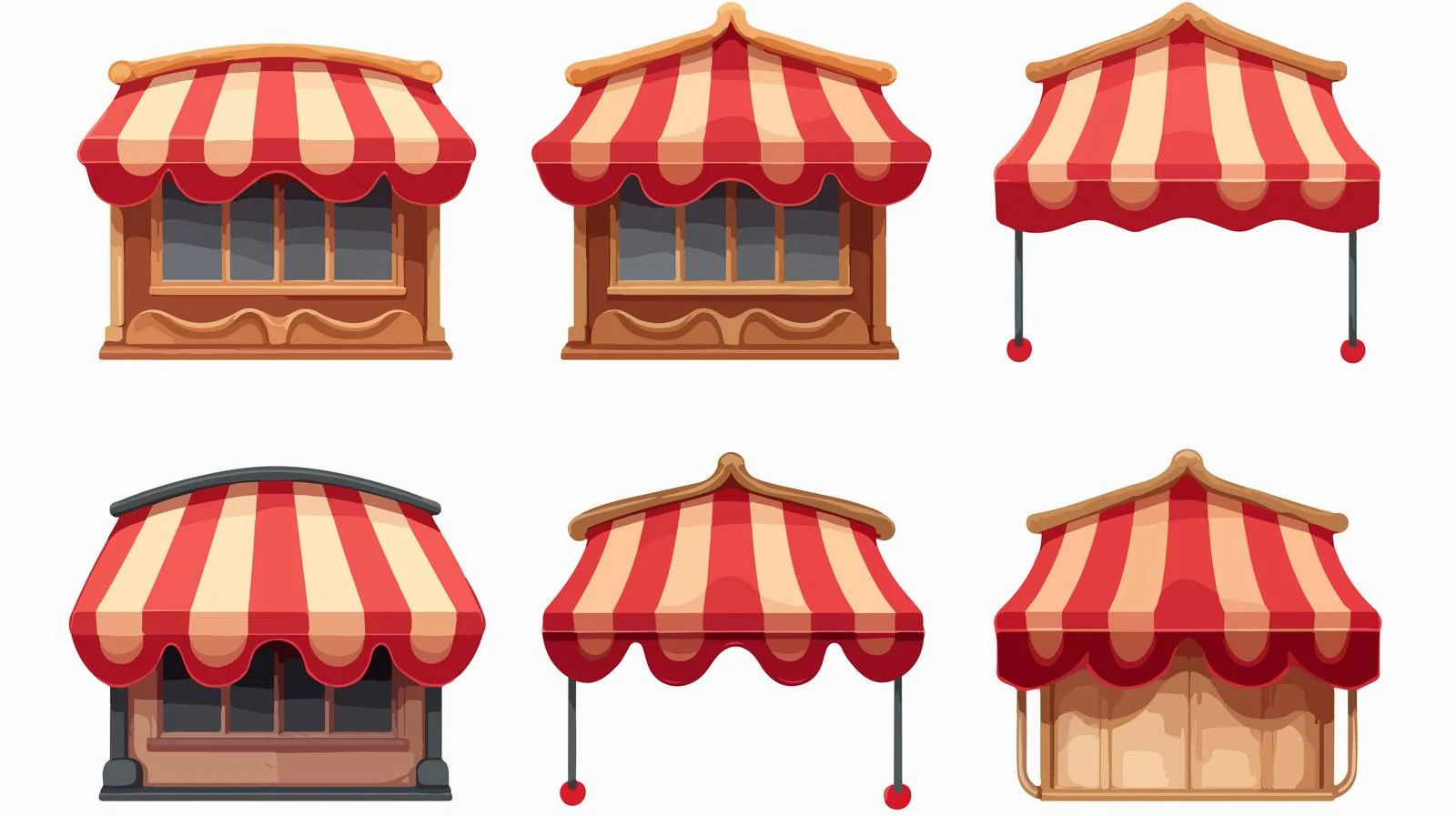 Customizable Awning Element Set — free download from Dotvec