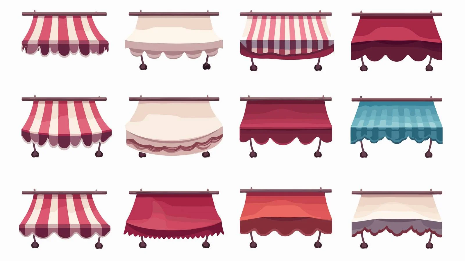 Customizable Awning Element Set — free download from Dotvec