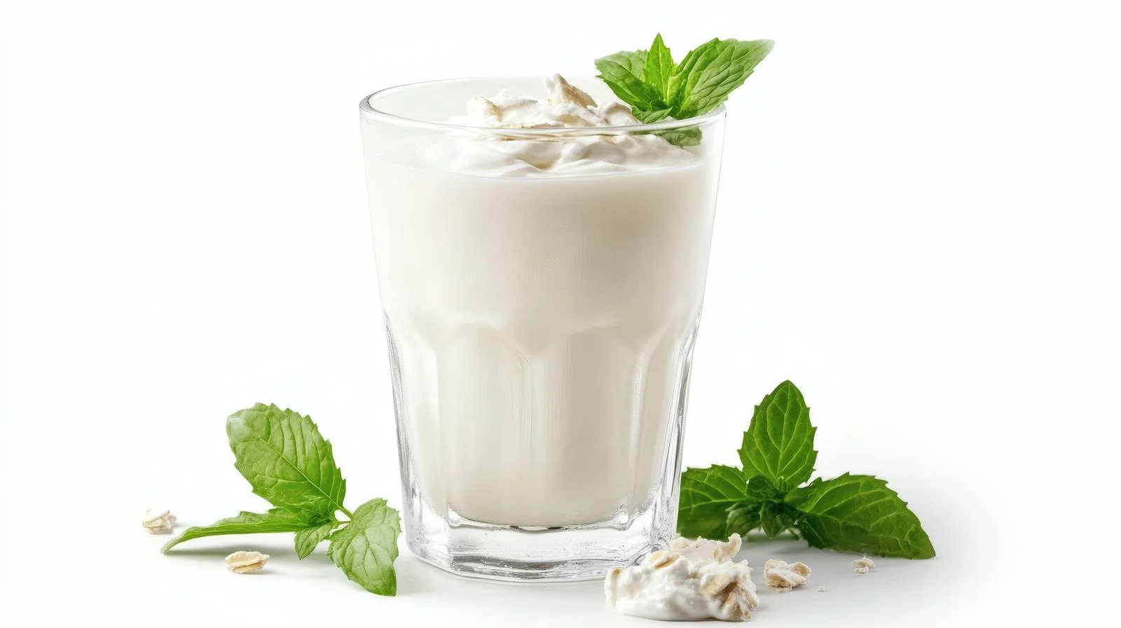 Traditional Ayran Yogurt Drink on White Background — free download from Dotvec