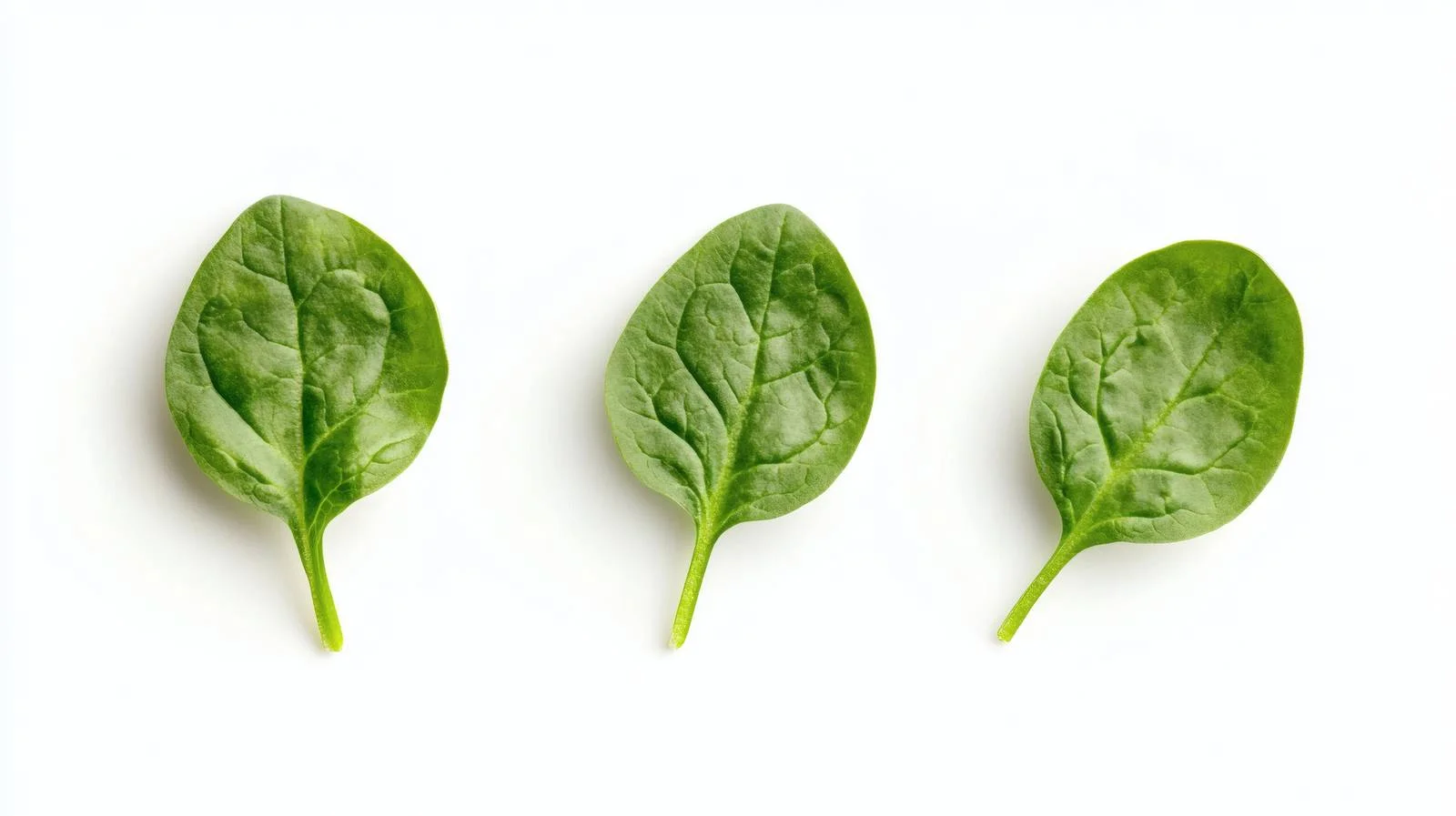 Fresh Baby Spinach Leaves on White — free download from Dotvec