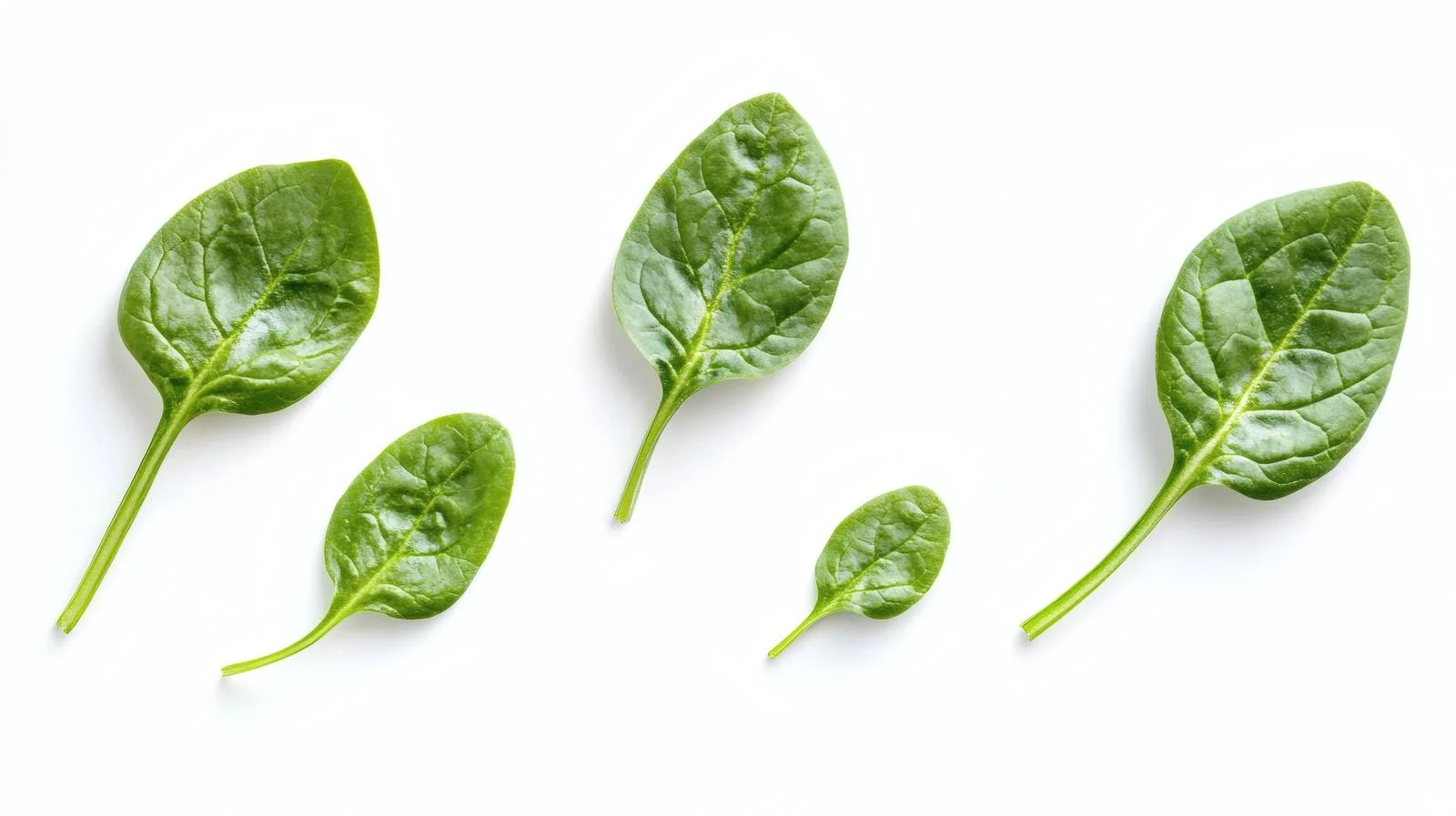 Fresh Baby Spinach Leaves on White — free download from Dotvec