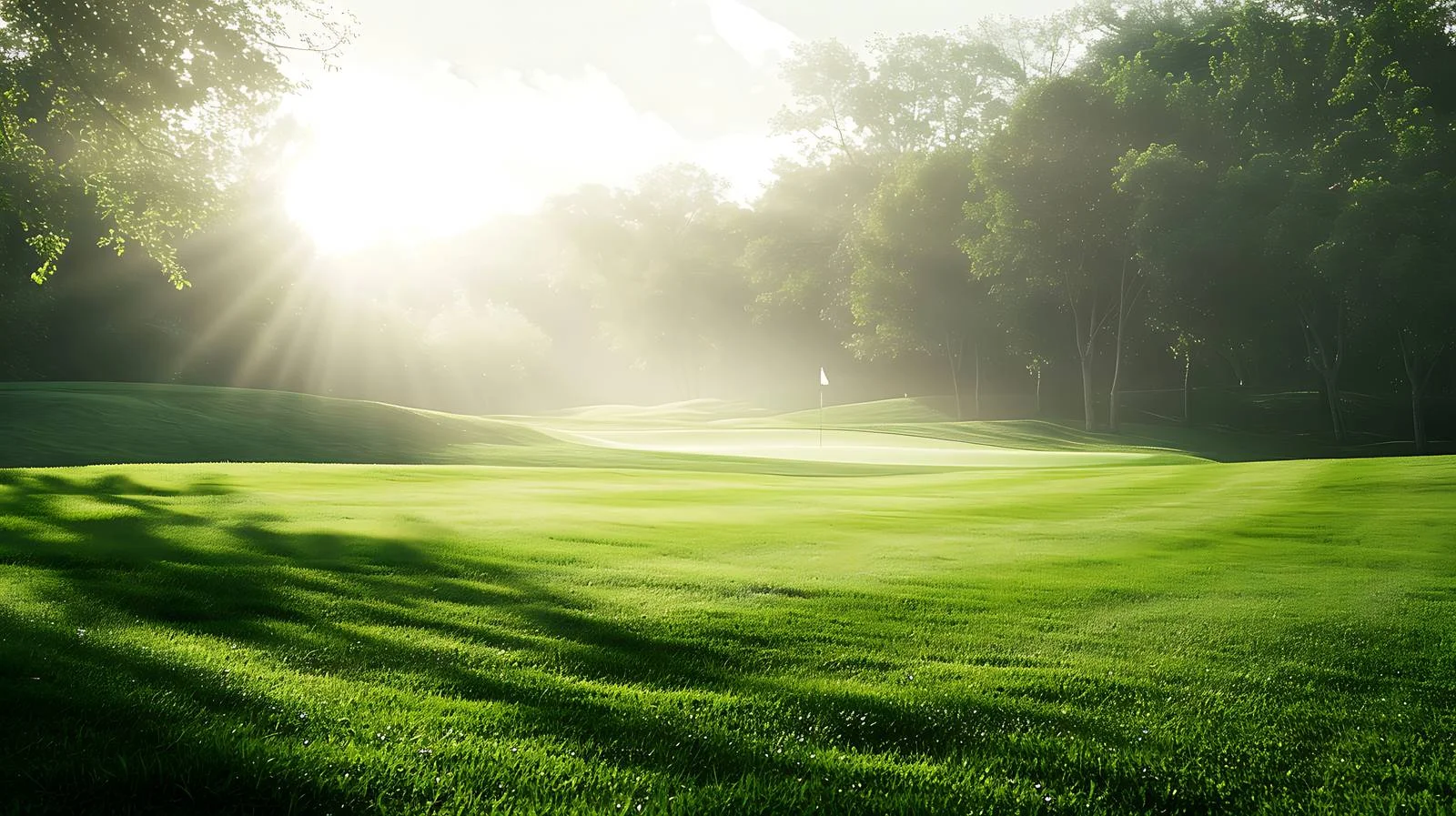 Panoramic Sunrise Golf Fairway Vista — free download from Dotvec