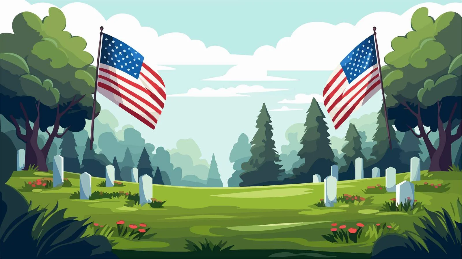 Memorial Day Collection Background — free download from Dotvec