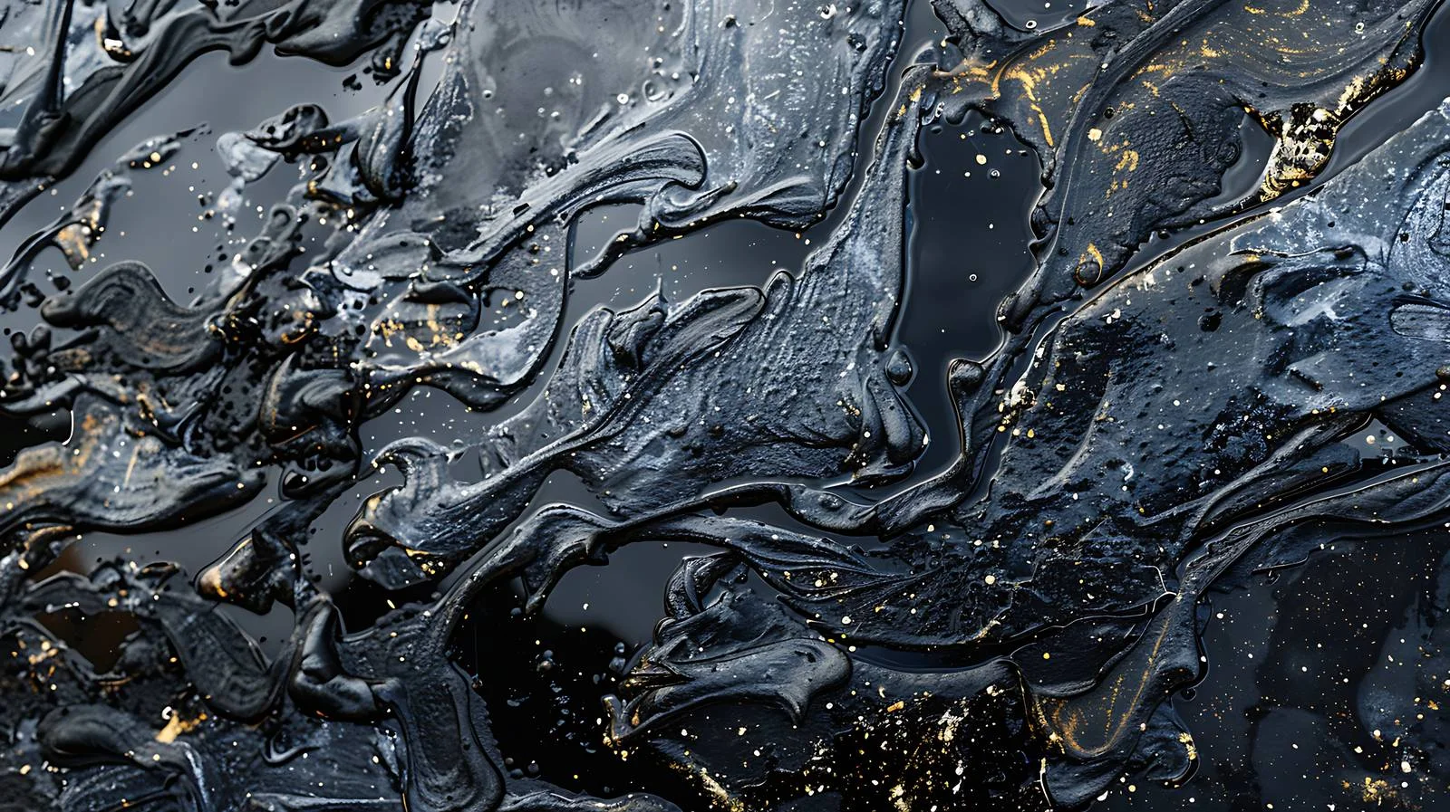 Dark Asphalt with Oil Spill Texture — free download from Dotvec