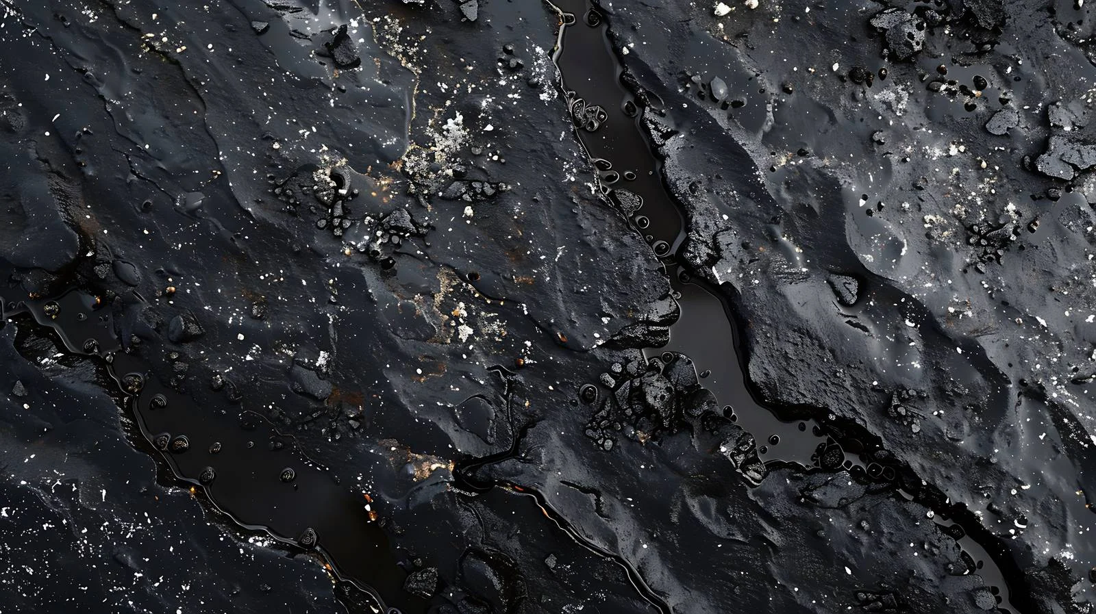 Dark Asphalt Park Surface with Oil Spill — free download from Dotvec