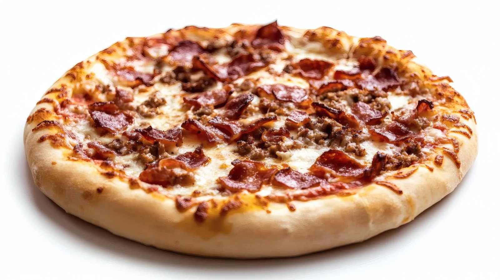 Savory Bacon Pizza Carbonara on White — free download from Dotvec
