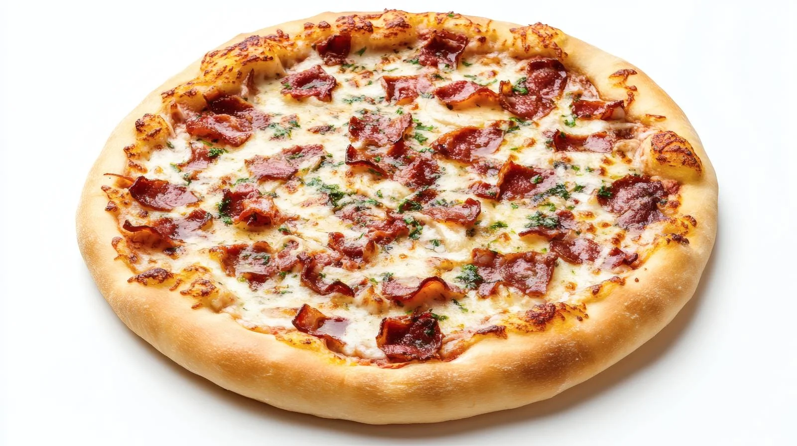 Gourmet Bacon Carbonara Pizza on White — free download from Dotvec