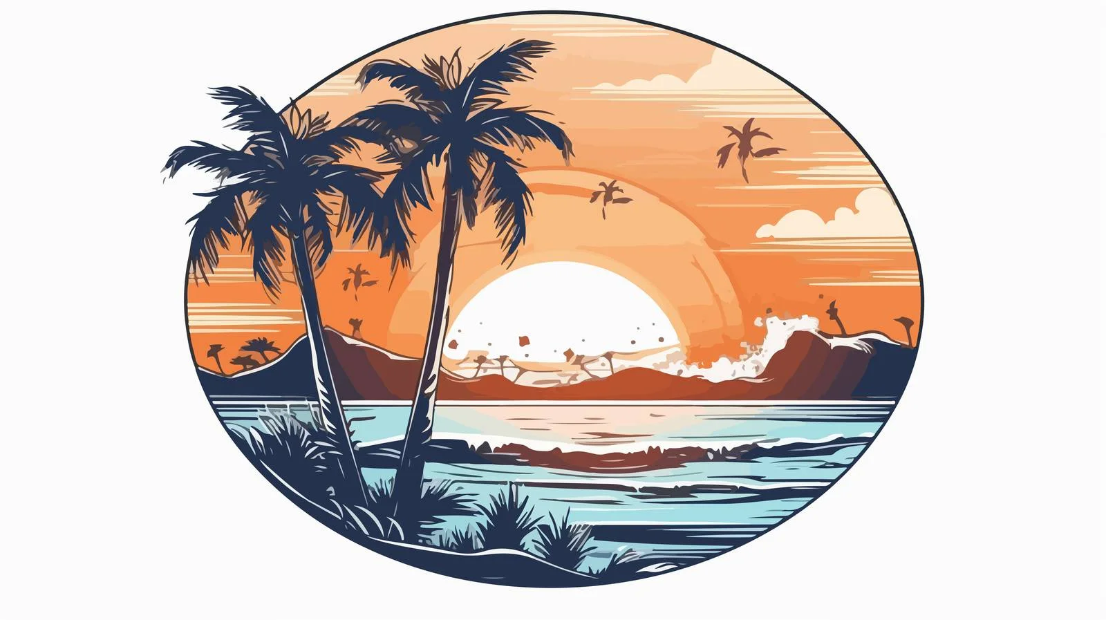 Coastal Badge Design — free download from Dotvec