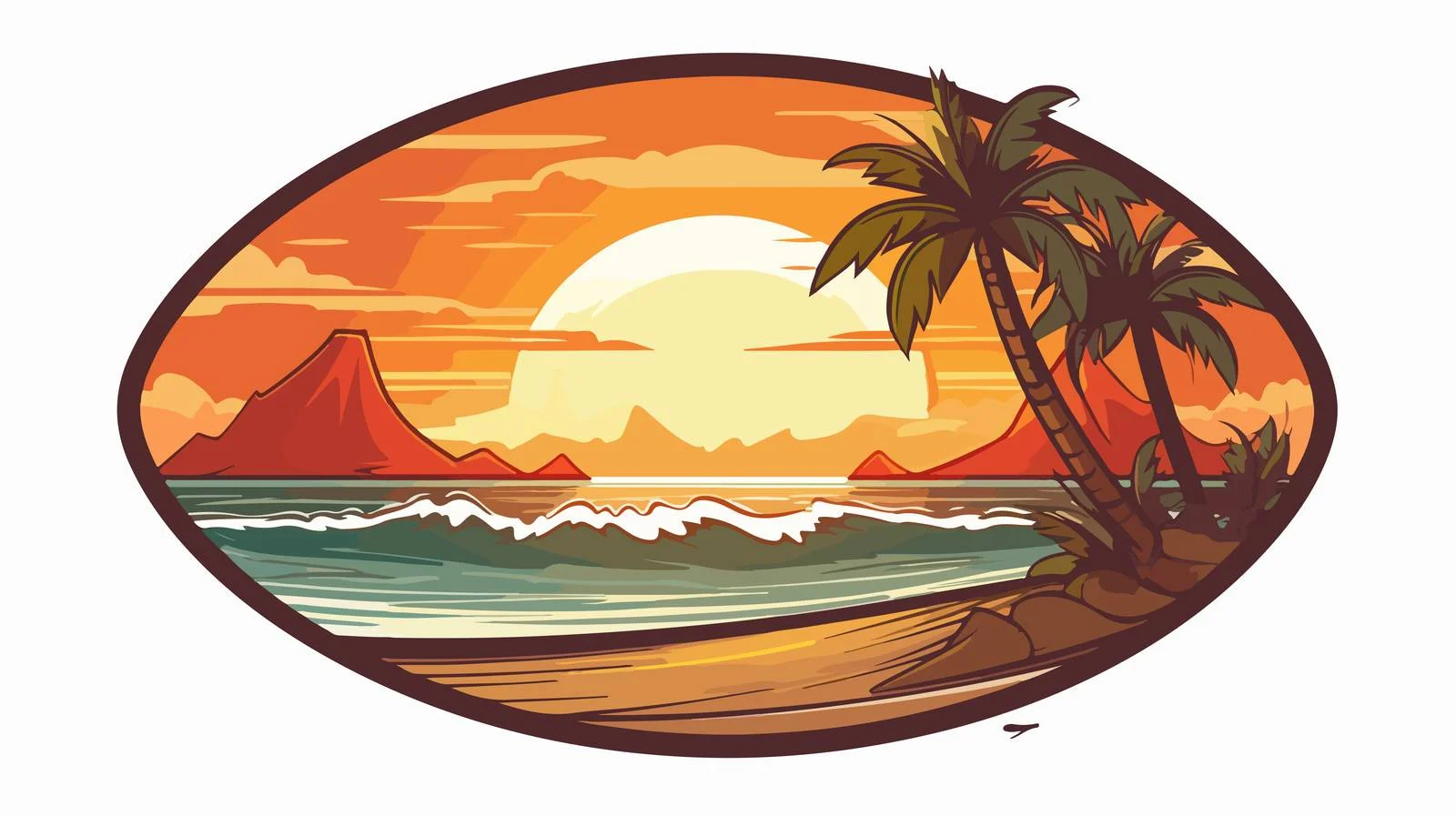 Beach Badge Design — free download from Dotvec