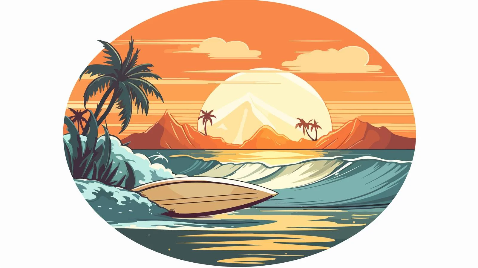 Tropical Badge Design — free download from Dotvec