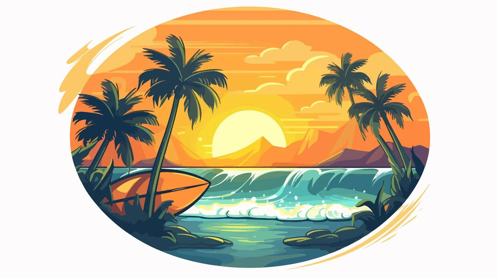 Tropical Badge Design — free download from Dotvec
