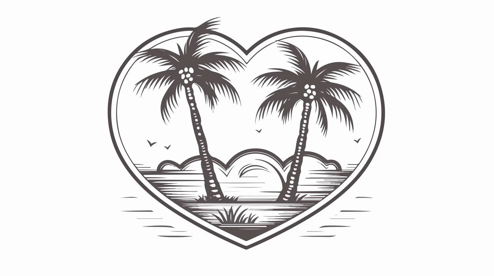 Tropical H-shaped Badge Design — free download from Dotvec