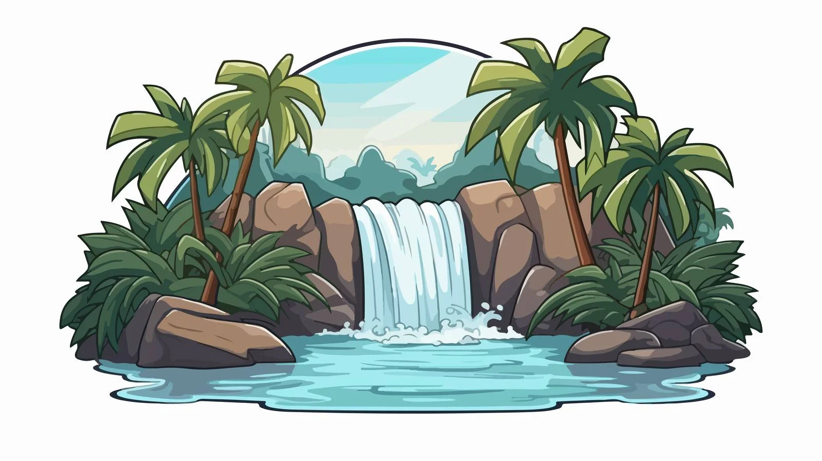 Tropical Badge Illustration — free download from Dotvec