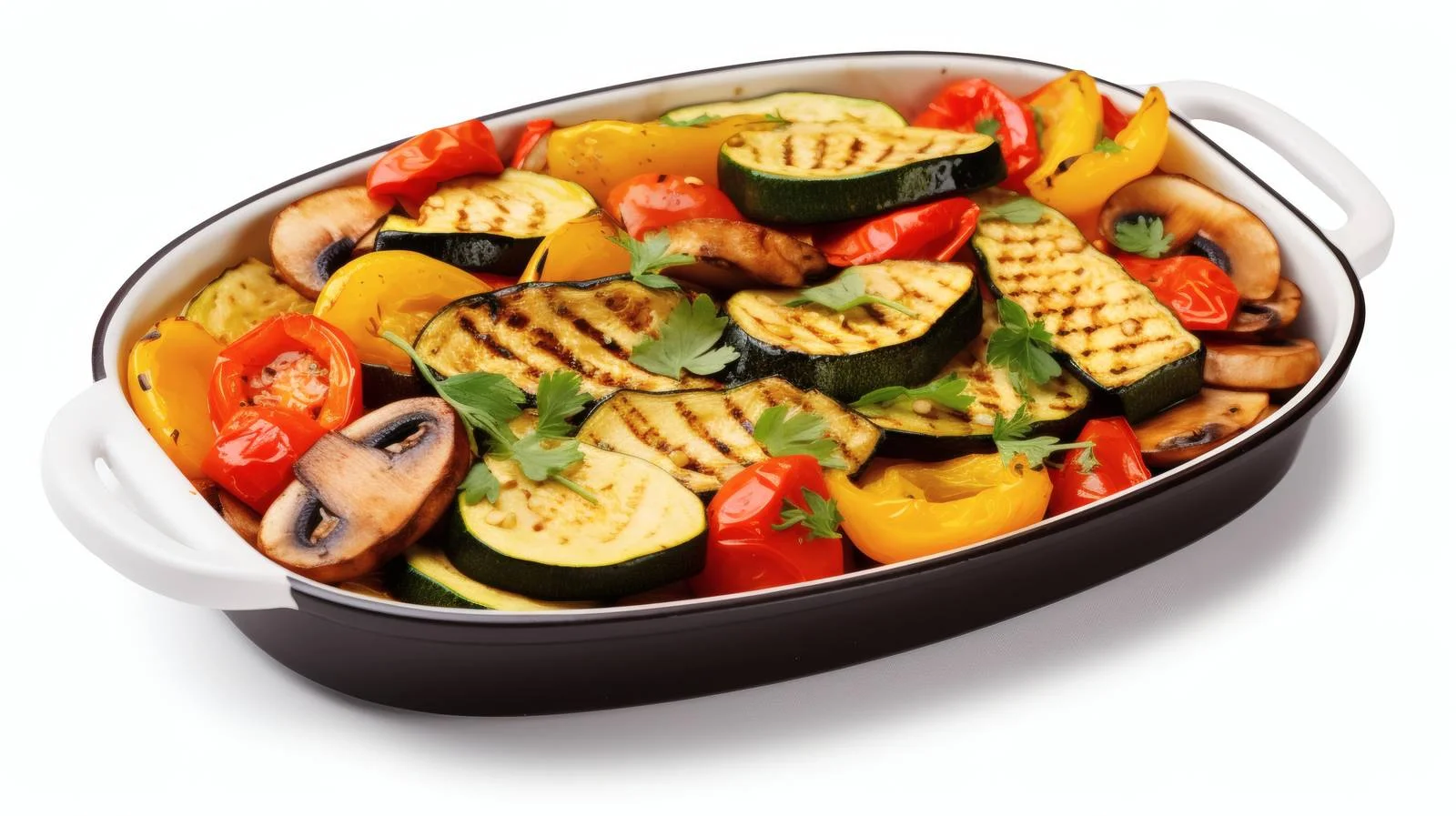 Delicious Baked Vegetables on White Background — free download from Dotvec