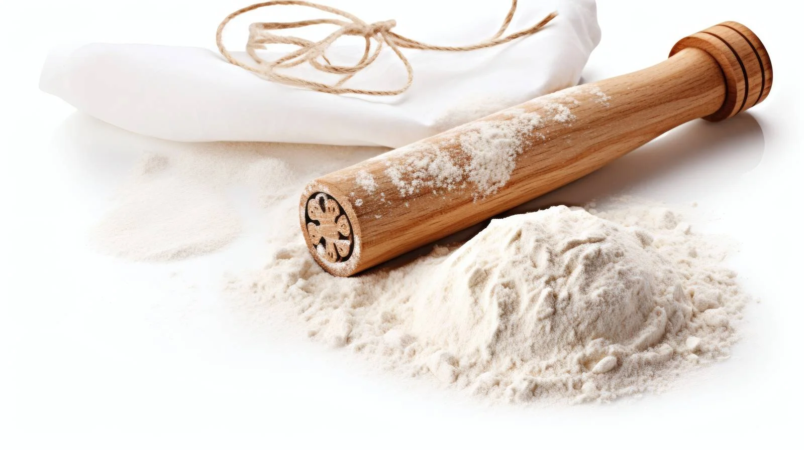 Baking Essentials on Isolated Flour Background — free download from Dotvec