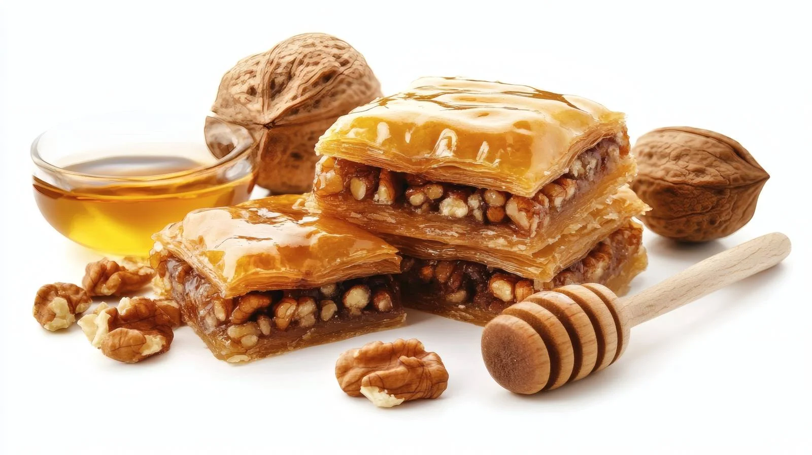 Exquisite Baklava with Honey and Nuts — free download from Dotvec