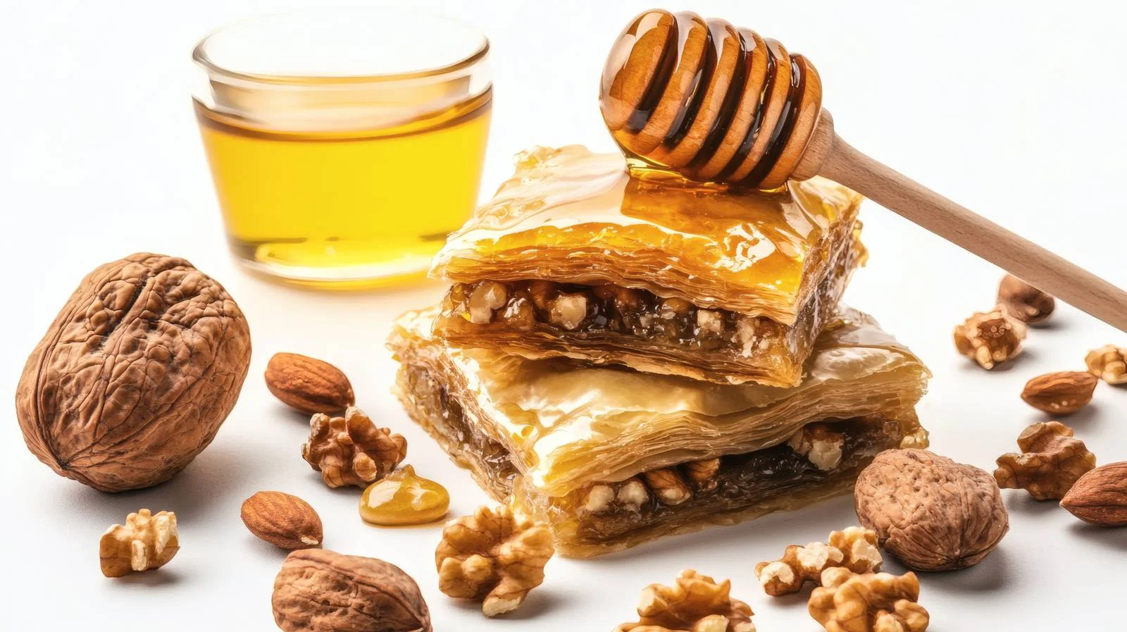 Delicious Baklava with Nuts and Honey — free download from Dotvec