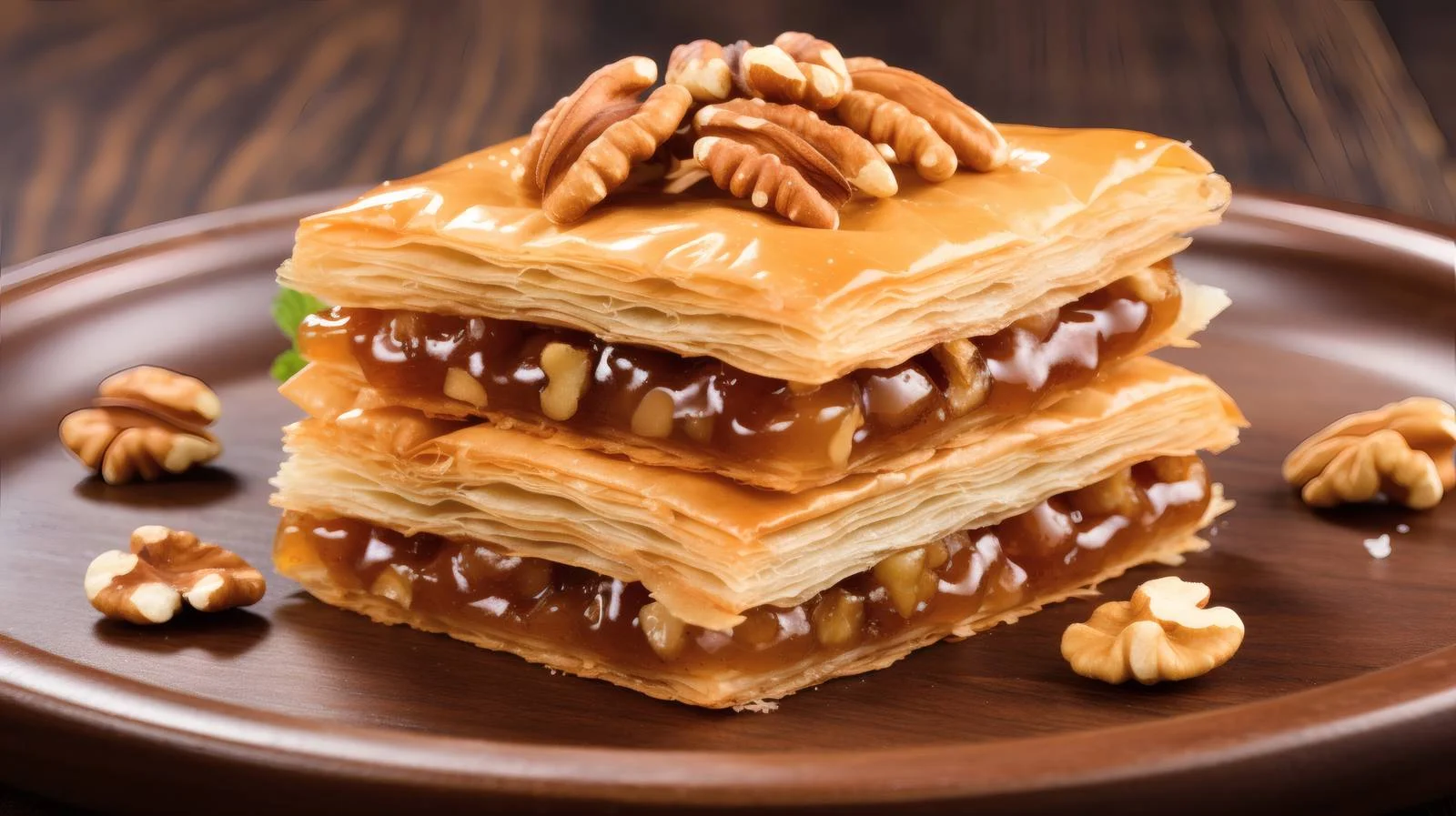 Exquisite Baklava with Walnut and Honey — free download from Dotvec