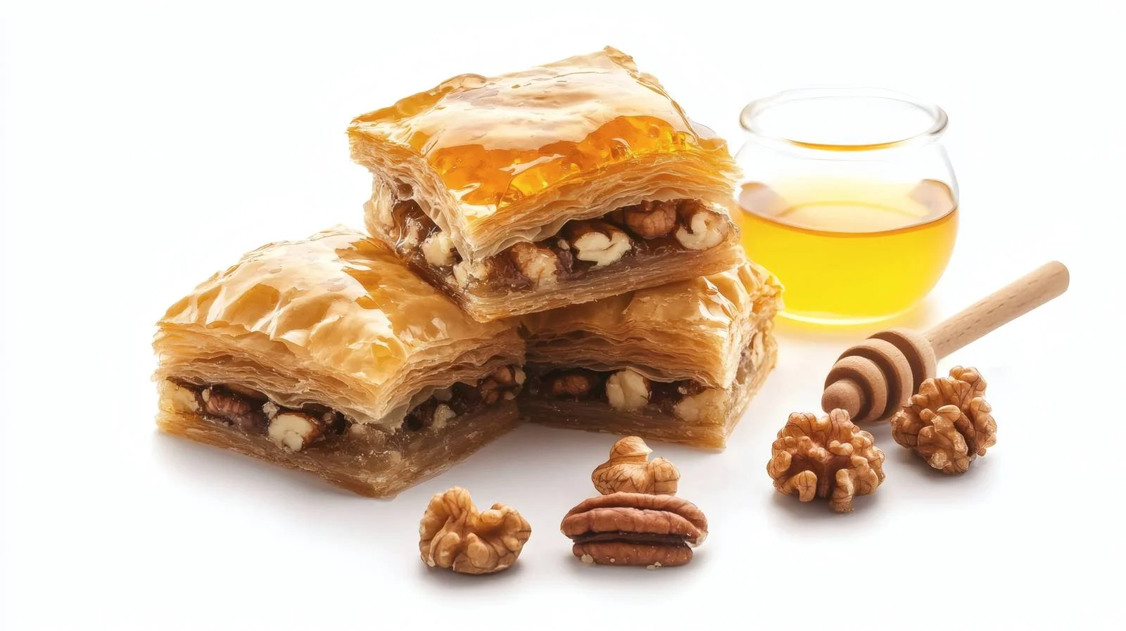 Traditional Baklava with Honey and Walnuts — free download from Dotvec