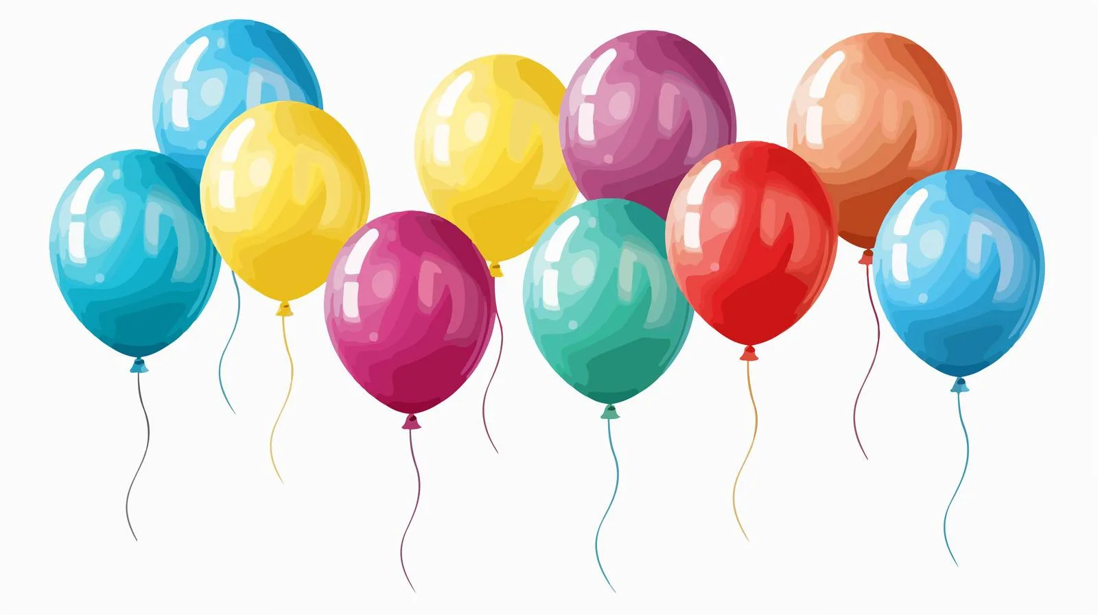 Colorful Balloon Bundle with String — free download from Dotvec