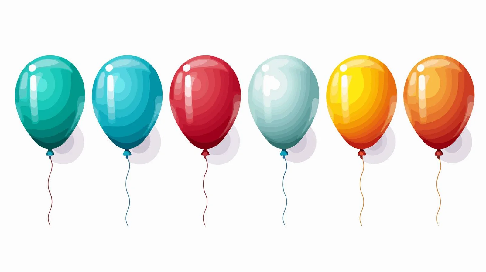 Colorful Balloons Tied with String — free download from Dotvec