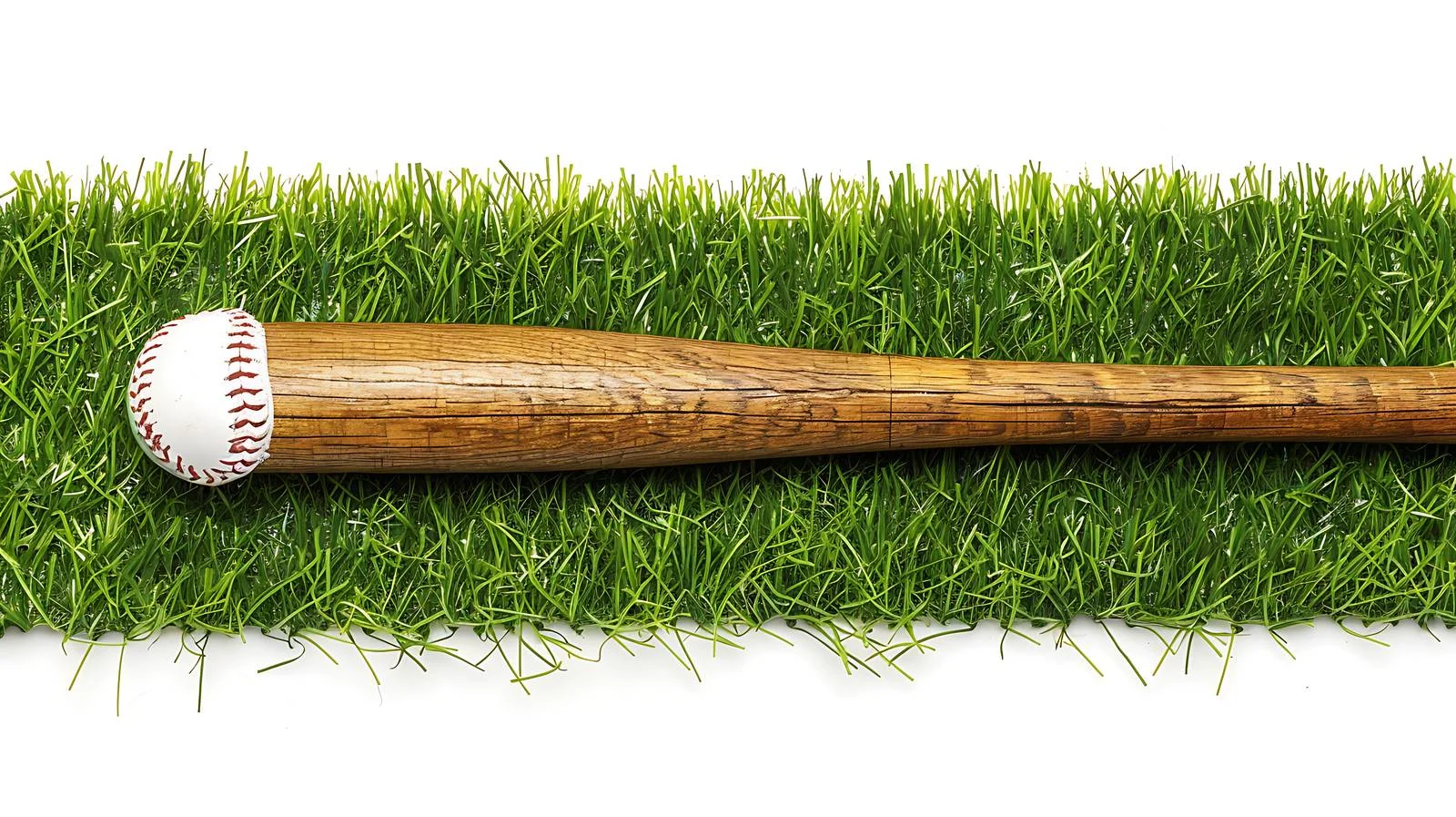 Baseball bat on lush grass field — free download from Dotvec