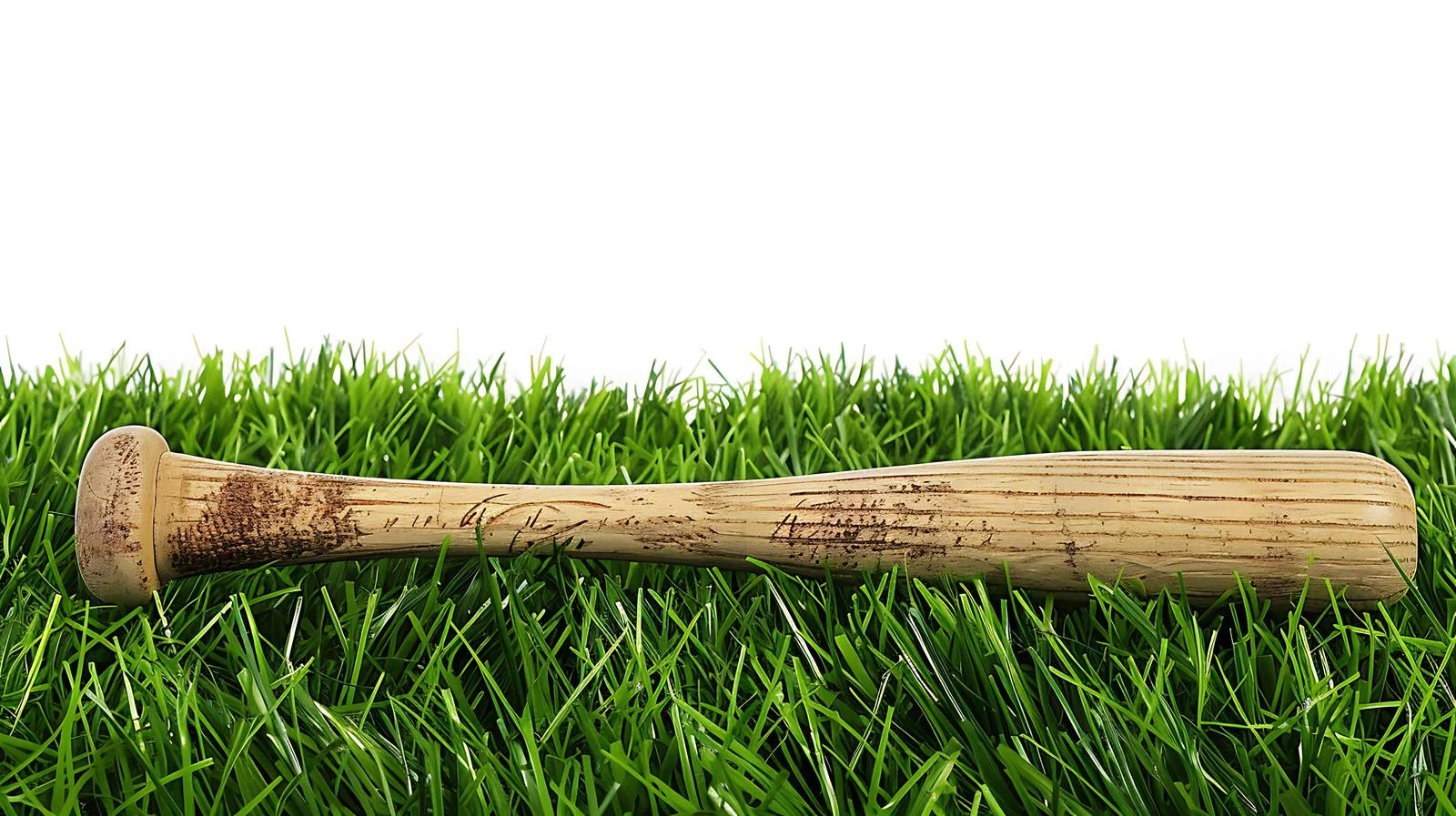 Baseball bat on field with white stripe — free download from Dotvec