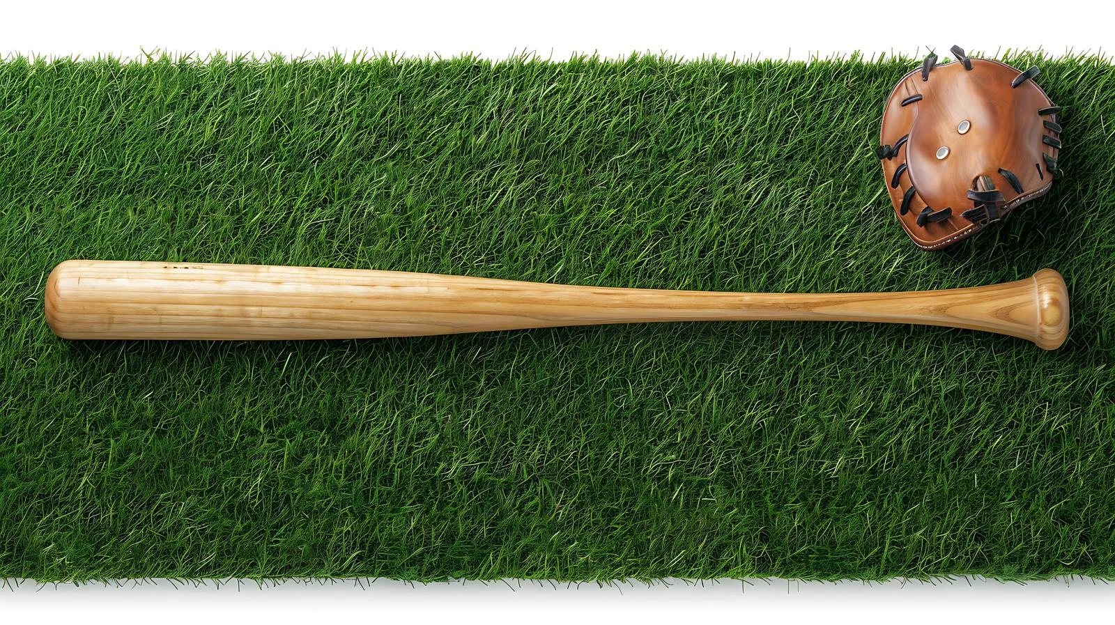 Vintage baseball gear on grass field — free download from Dotvec