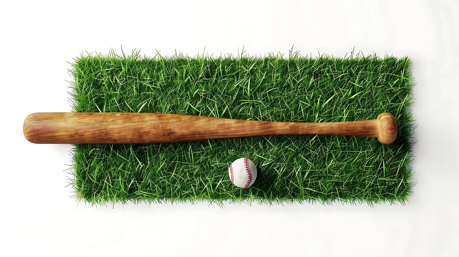 Aerial View of Baseball Bat and Ball on Field — free download from Dotvec