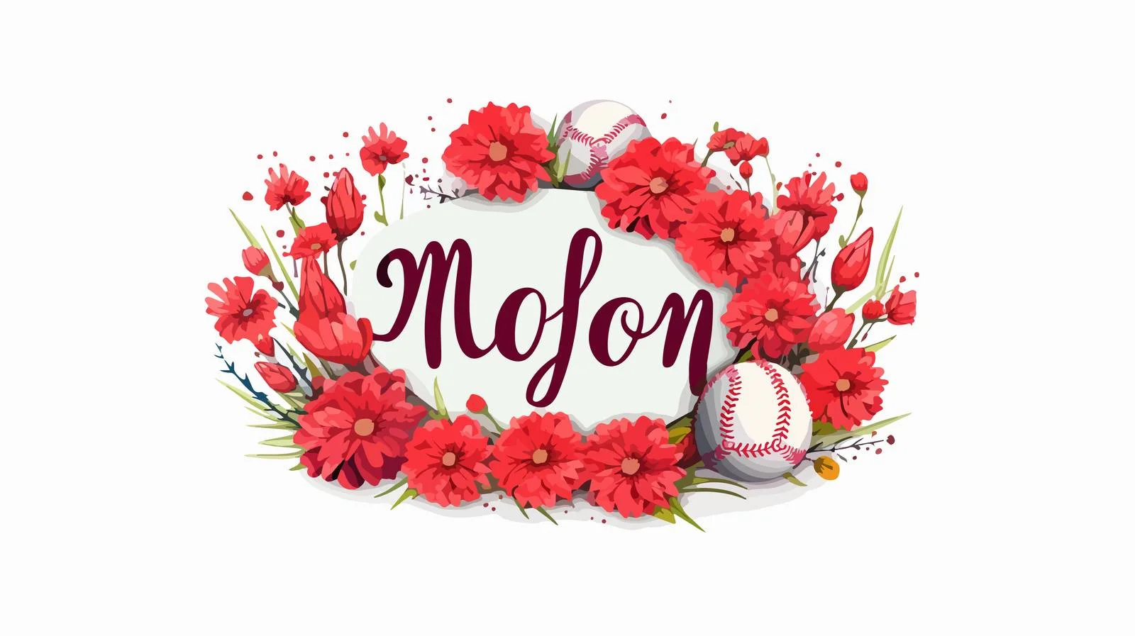 Baseball Mom Text Design for Mother's Day — free download from Dotvec